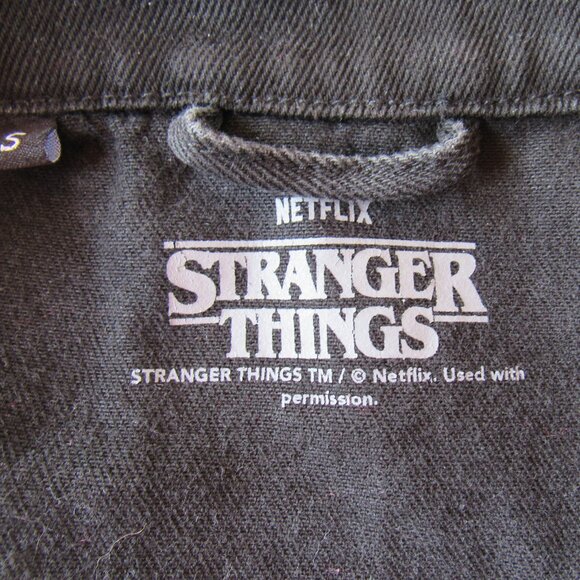 Stranger Things Eddie Munson Black Denim Jacket Official Hell Fire Club Size S - Picture 5 of 8
